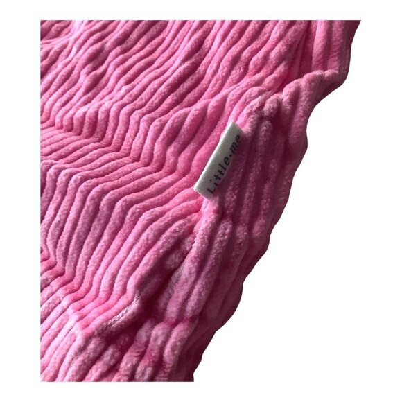 Little Me Pink Corduroy Baby Girl Sleeveless Dress 18M Bow Accent Front Pockets - Picture 4 of 10